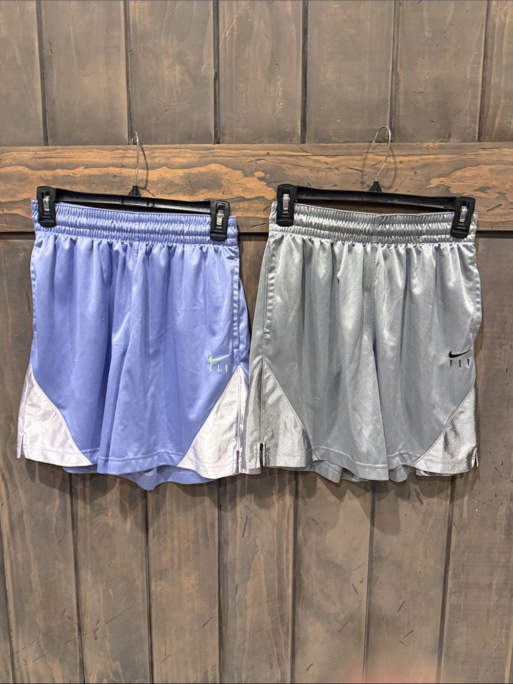 Nike Mesh women’s Athletic basketball Shorts - Lavender & Silver bundle